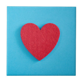 Azulejo Corazón de amor rojo