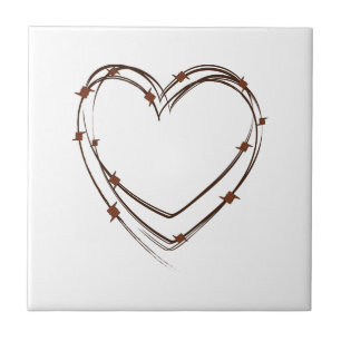 Azulejo Corazón de cable con púas