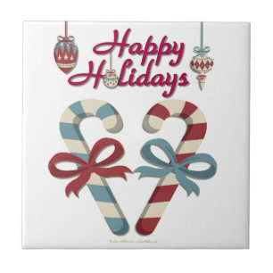 Azulejo Corazón de Caramelo Felices Fiestas