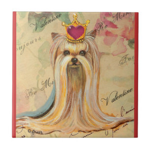 Azulejo Corazón de la princesa de Yorkshire Terrier