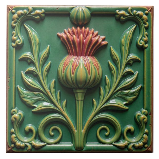 Azulejo Corazón de la Reina de la Zarza (Frente)