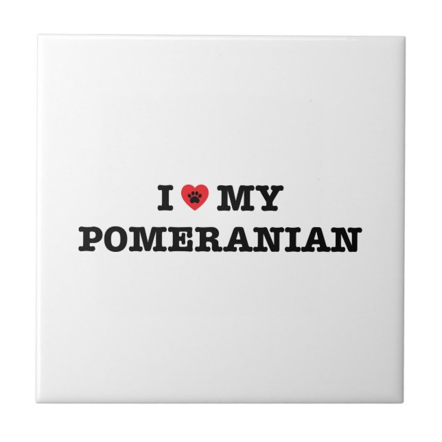 Azulejo Corazón de mi Pomerania (Frente)