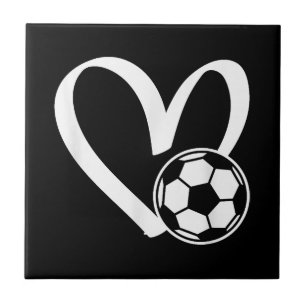 Azulejo Corazón del balón de fútbol