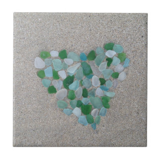 Azulejo Corazón del vidrio del mar