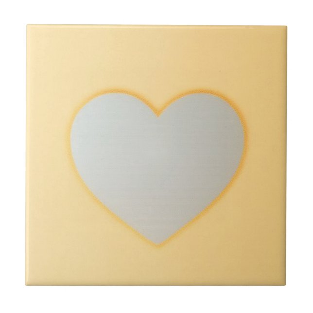 Azulejo Corazón en conjunto amarillo- Patrón 1 (Frente)