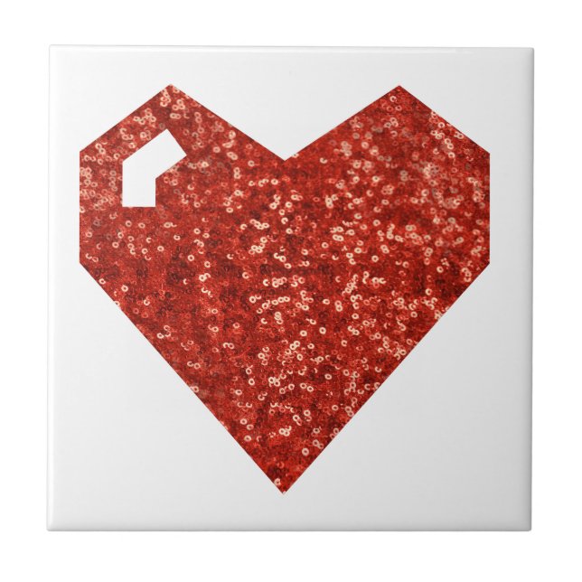 Azulejo corazón geeky día de San Valentín (Frente)