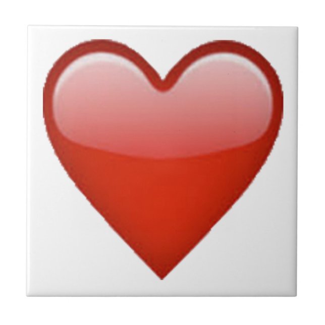 Azulejo Corazón Rojo - Emoji (Frente)