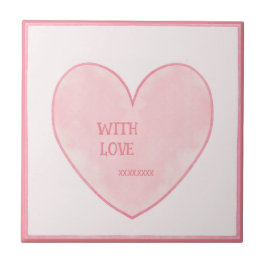 Azulejo Corazón rosa