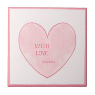 Azulejo Corazón rosa