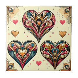 Azulejo Corazones Art Deco
