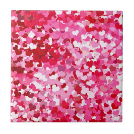 Azulejo Corazones confetti rosadas