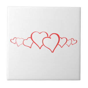 Azulejo corazones de amor Tile cerámico