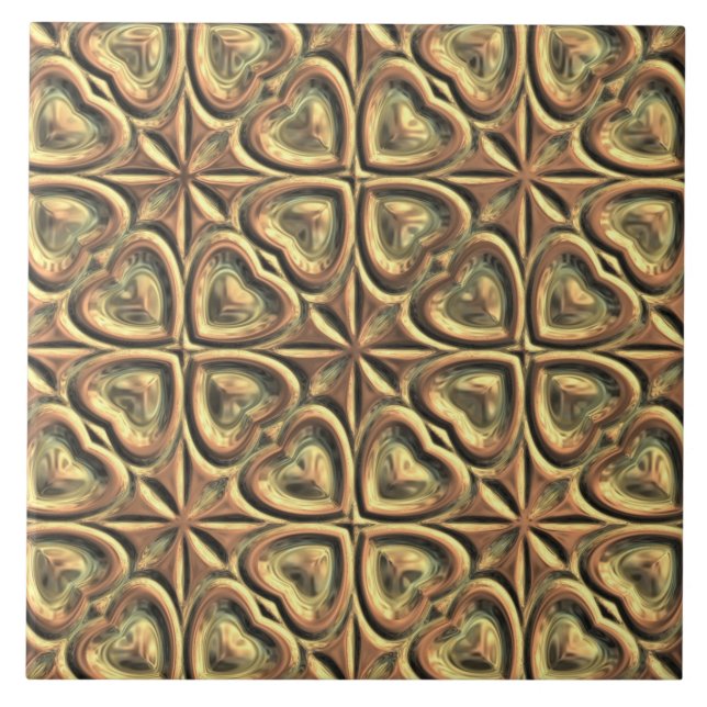 Azulejo Corazones de oro (Frente)