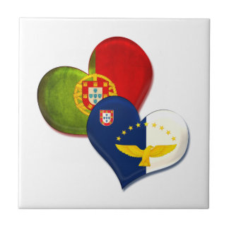 Azulejo Corazones de Portugal y Azores