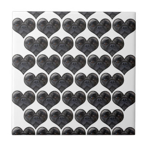 Azulejo Corazones de Pug