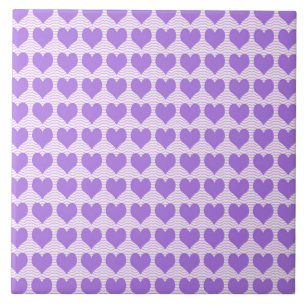 Azulejo Corazones Morados