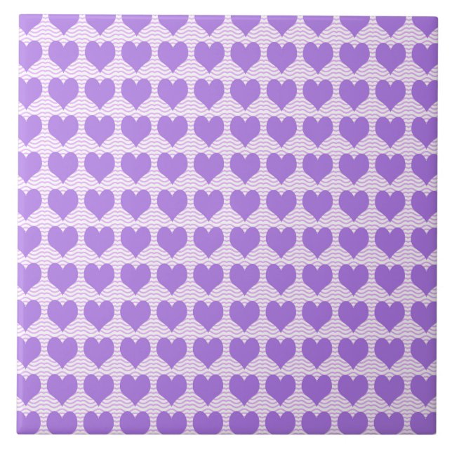 Azulejo Corazones Morados (Frente)