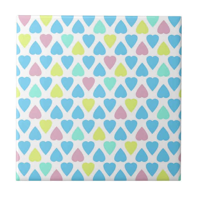 Azulejo Corazones multicolor (Frente)