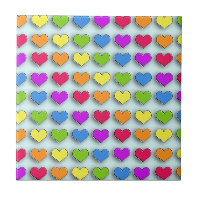 Azulejo Corazones retro de Poppin (Frente)