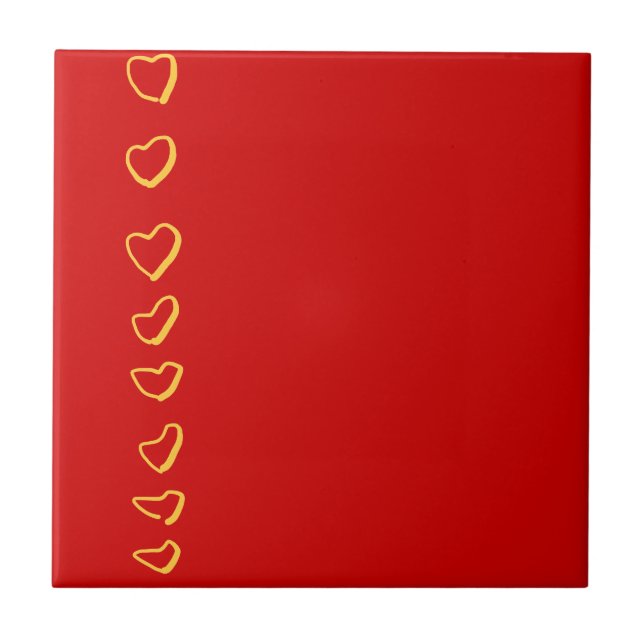 Azulejo Corazones rojos (Frente)