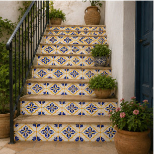 Azulejo Cordoba Elegance Indigo Fleur Mediterranean