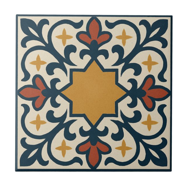 Azulejo Cordoba Star – Classic Moorish Tile Design (Frente)