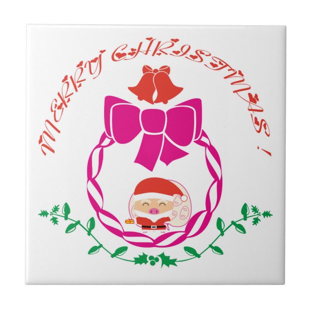 Azulejo Corona de Navidad (Frente)