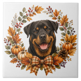 Azulejo Corona de Otoño Rottweiler