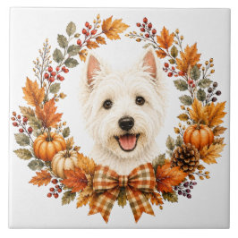 Azulejo Corona de Otoño Westie