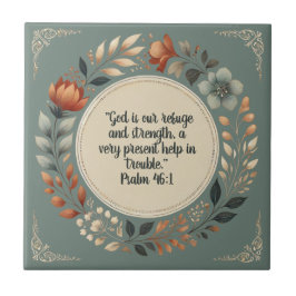 Azulejo Corona Humilde Versículo Bíblico Personalizable