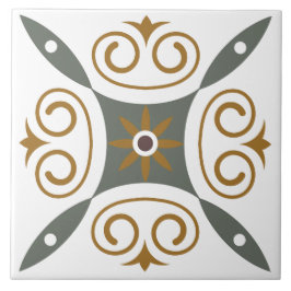 Azulejo Corona mediterránea contemporánea clásica italiana