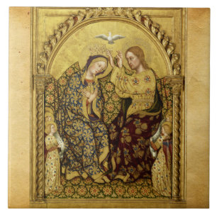 Azulejo CORONACIÓN DE LA VIRGEN por Gentile Da Fabriano