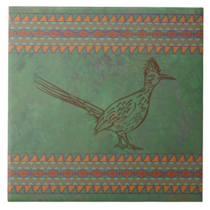 Azulejo Correcaminos del Suroeste Verde Salvia