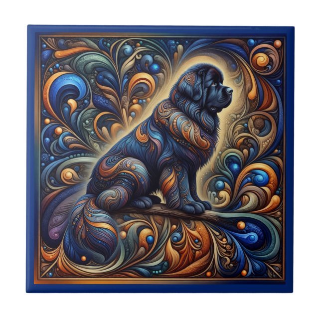 Azulejo Corrientes Cósmicas Newfie (Frente)