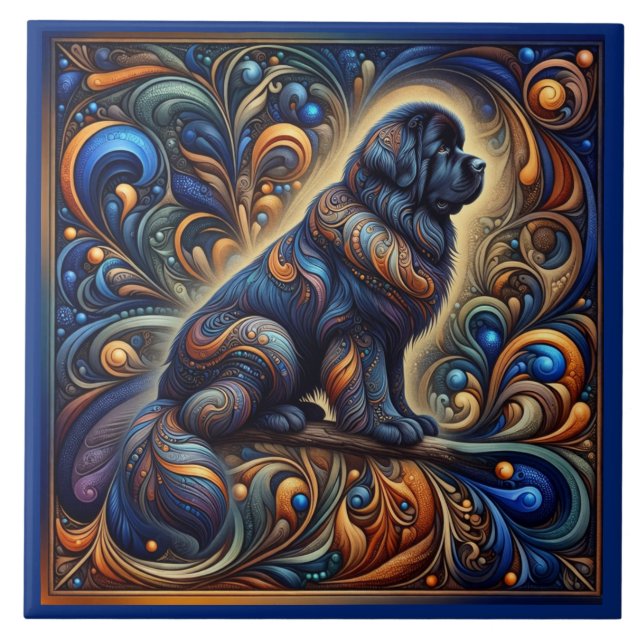 Azulejo Corrientes Cósmicas Newfie (Frente)