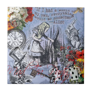 Azulejo Cortina de tonterías de Alicia país de las maravil