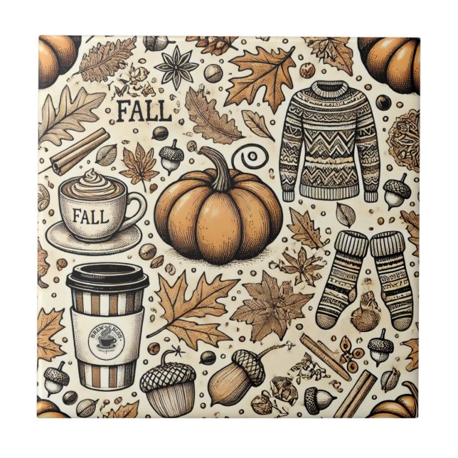 Azulejo Cosecha de otoño (Frente)