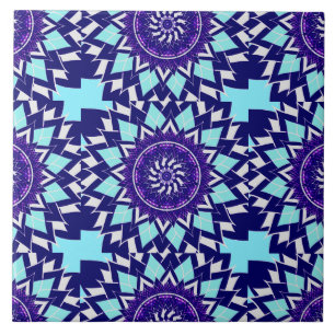 Azulejo cosmos en blanco y negro