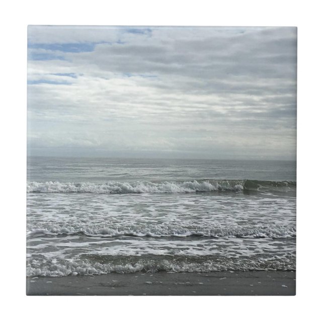 Azulejo Costa Azul gris gris blanco cielo de mar (Frente)