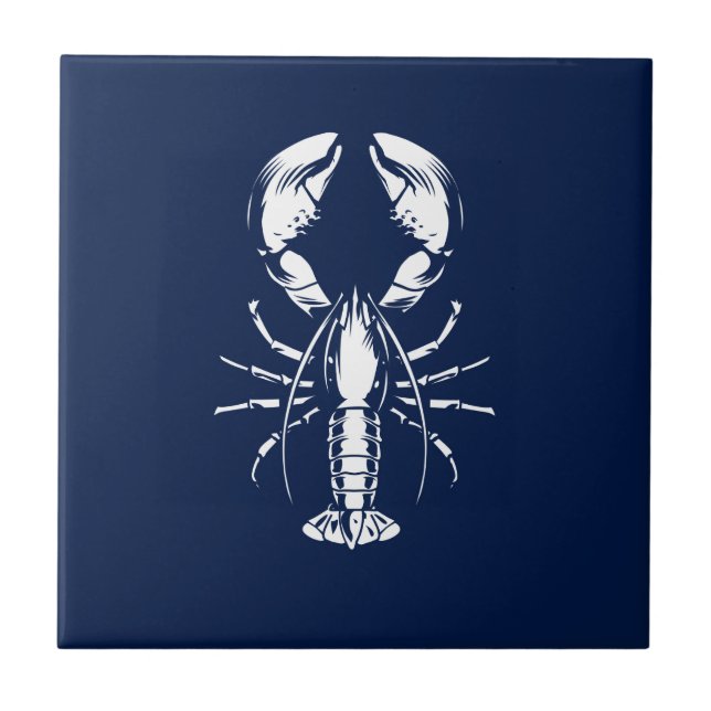 Azulejo Costa Azul y Blanca Lobster (Frente)