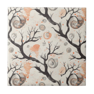 Azulejo Costa Rústica - Aguas marinas, pez estrella, arrec