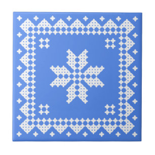 Azulejo Costilla cruzada blanca: puede cambiar de fondo