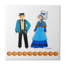 Azulejo Costume traditionnel de Normandie, Francia