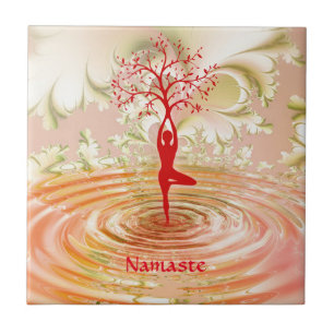 Azulejo Cota de Namaste Árbol de la Vida Yoga Zen