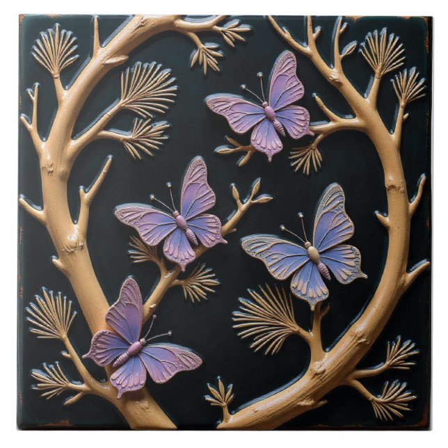 Azulejo Cotillón de Mariposa (Frente)