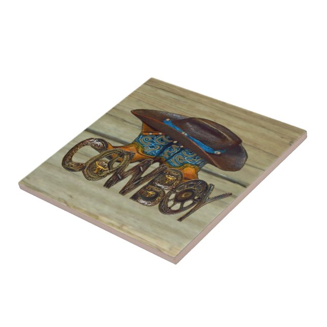 Azulejo Country Wood Cowboy (Lado)