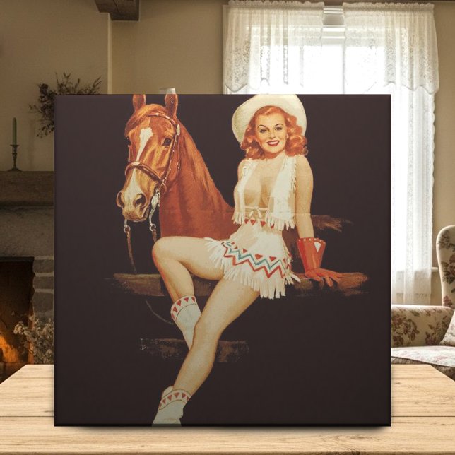 Azulejo Cowgirl Pin Up (Subido por el creador)