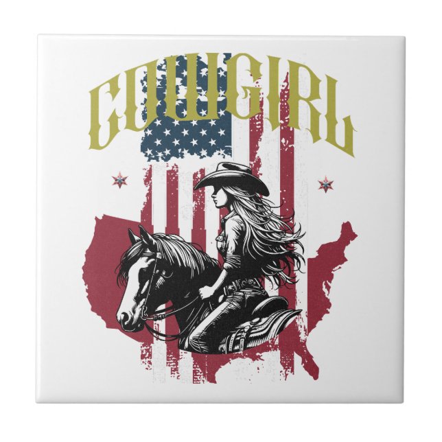 AZULEJO COWGIRL USA (Frente)