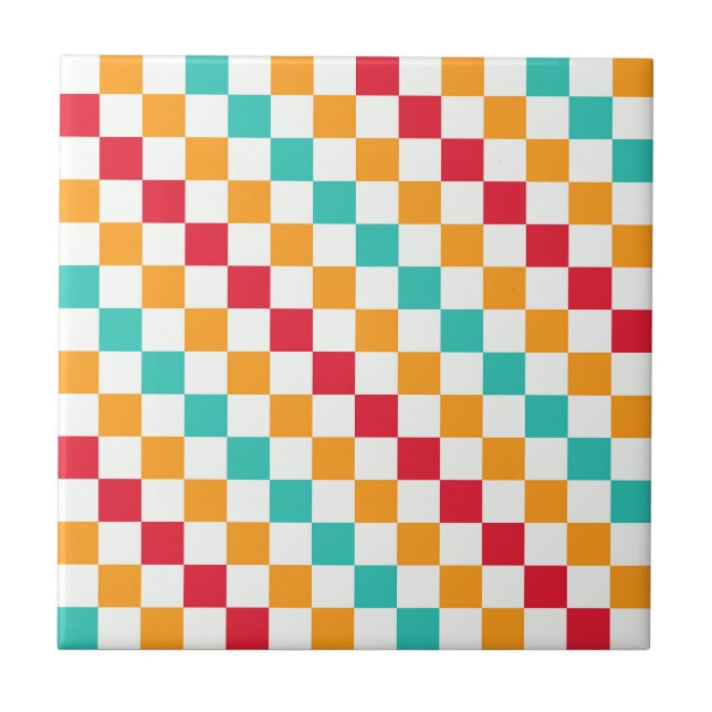 Azulejo Cozy classroom diagonal checkerboard pattern (Frente)