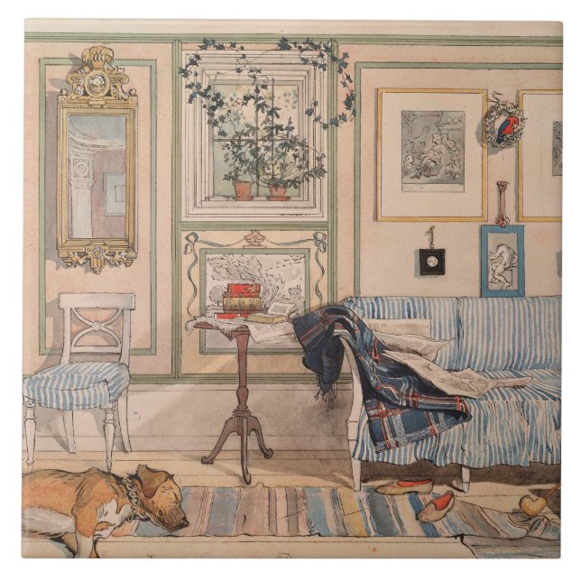 Azulejo Cozy Corner (por Carl Larsson) (Frente)